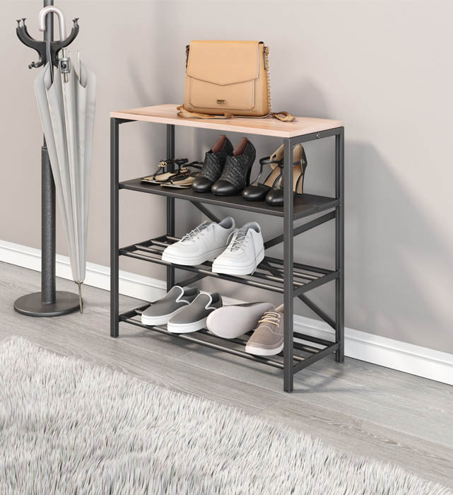 Обувница GUTTA 71х69х29 см, 4 полки