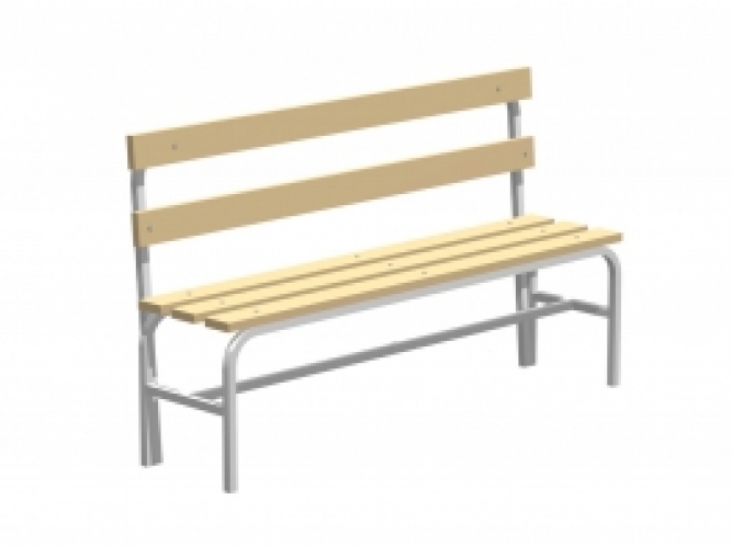 Скамья гардеробная со спинкой (липа) 850х2000х375 мм